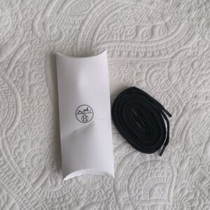 Hermes Black Shoelaces with Logo Box